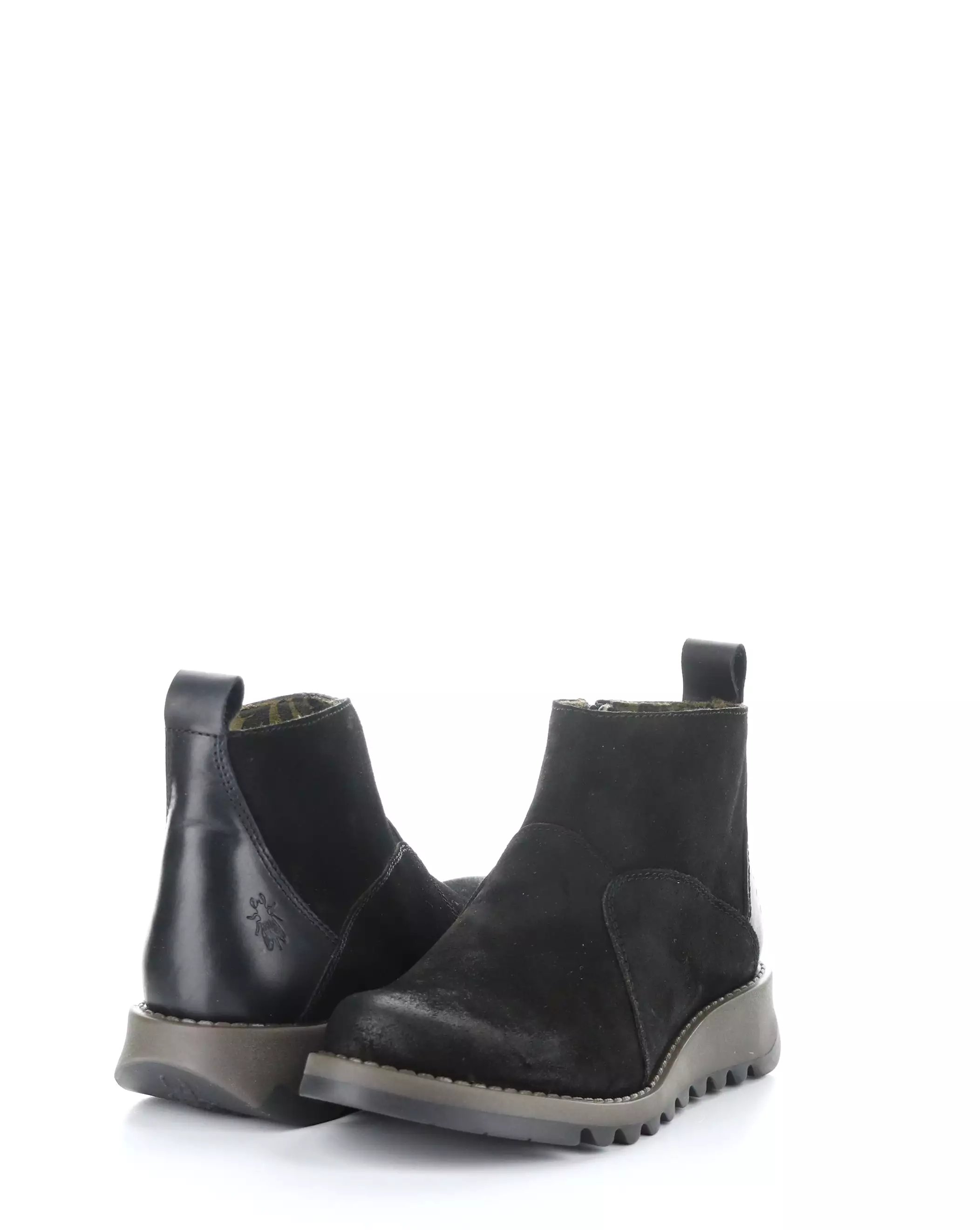 SELY918FLY 004 BLACK Round Toe Boots