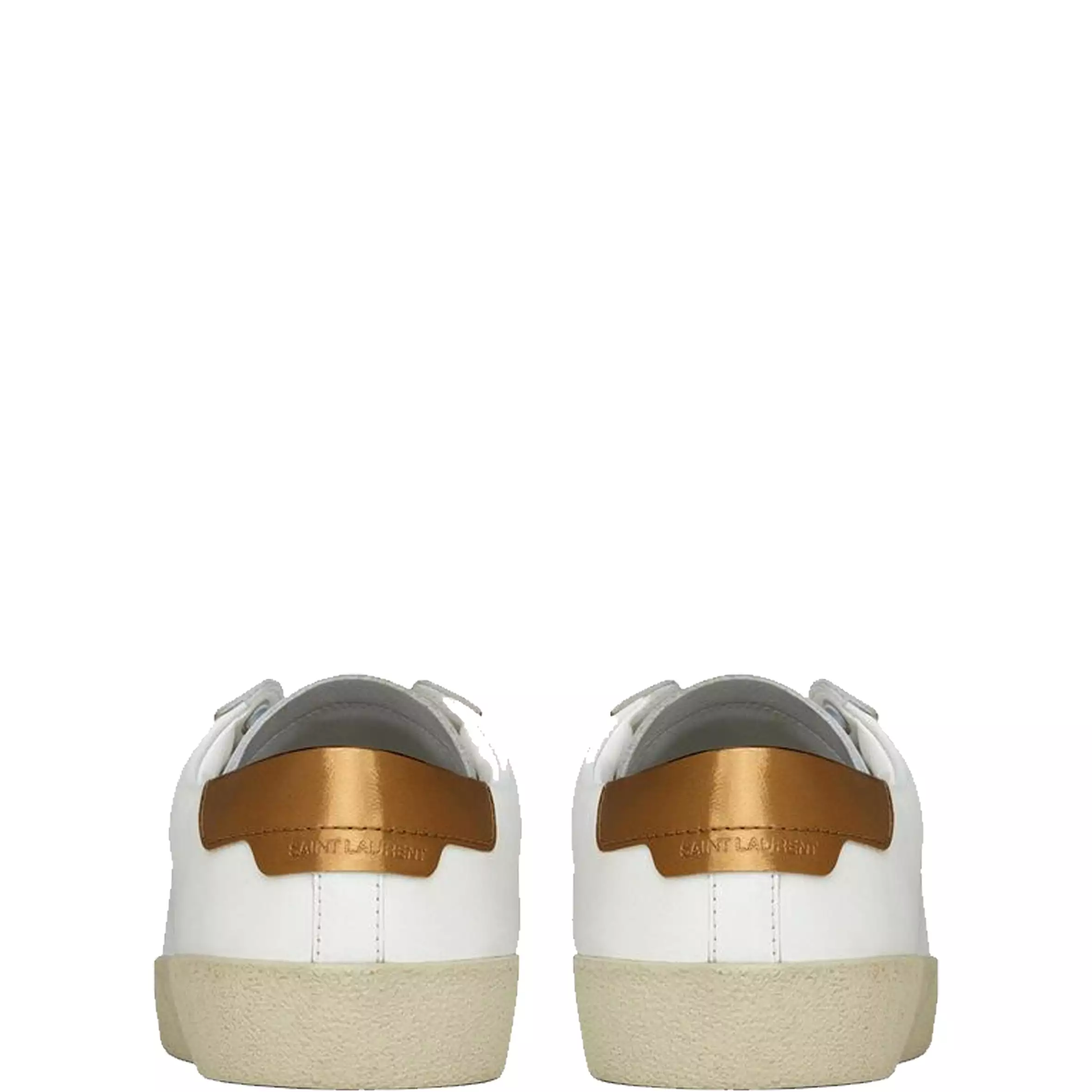 SL06 Gold Signature Sneakers, White/Gold