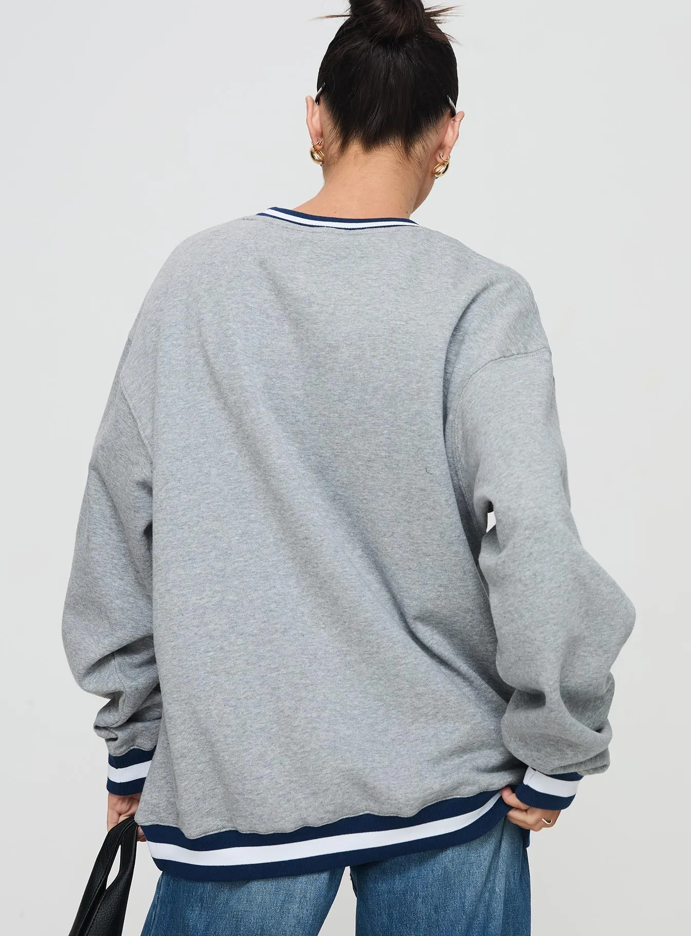 Snoopy Tennis Club Sweater Grey