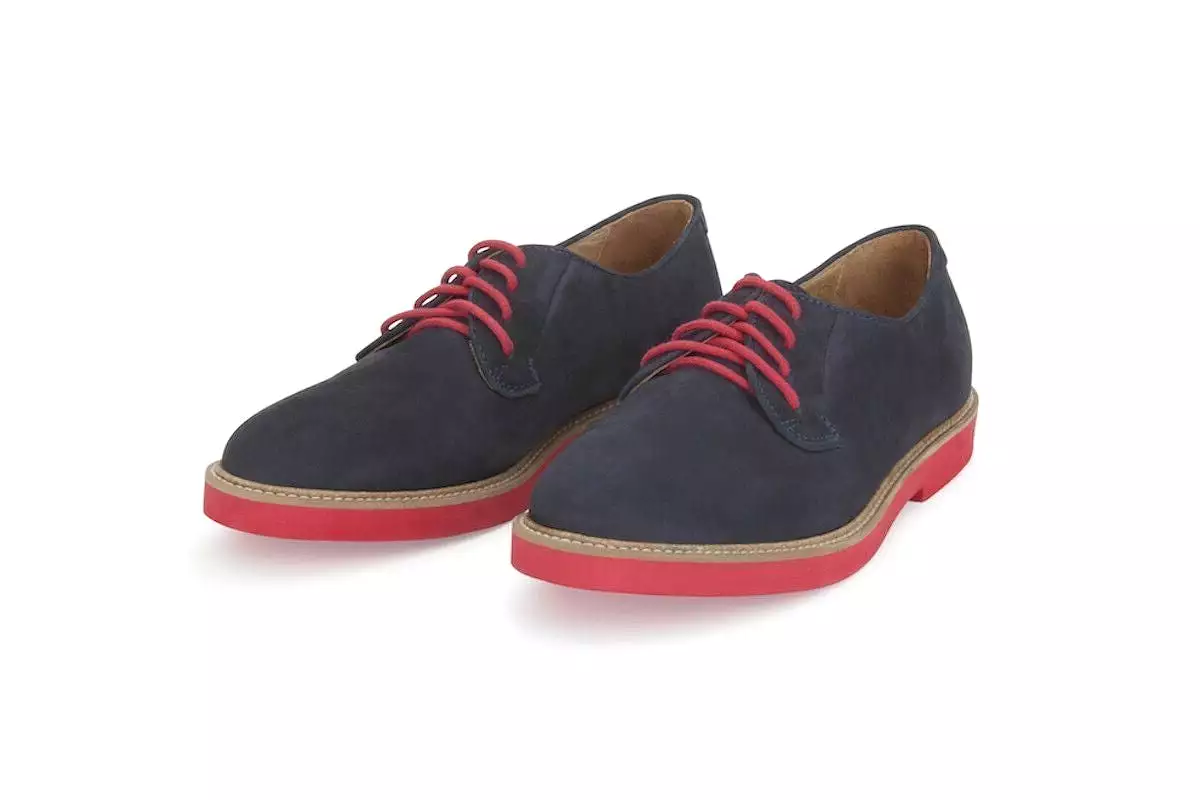 Soul 36 Gracie 69 Navy Suede Lace Up Oxfords Lace Up Color Sole Fashion Dress Shoes