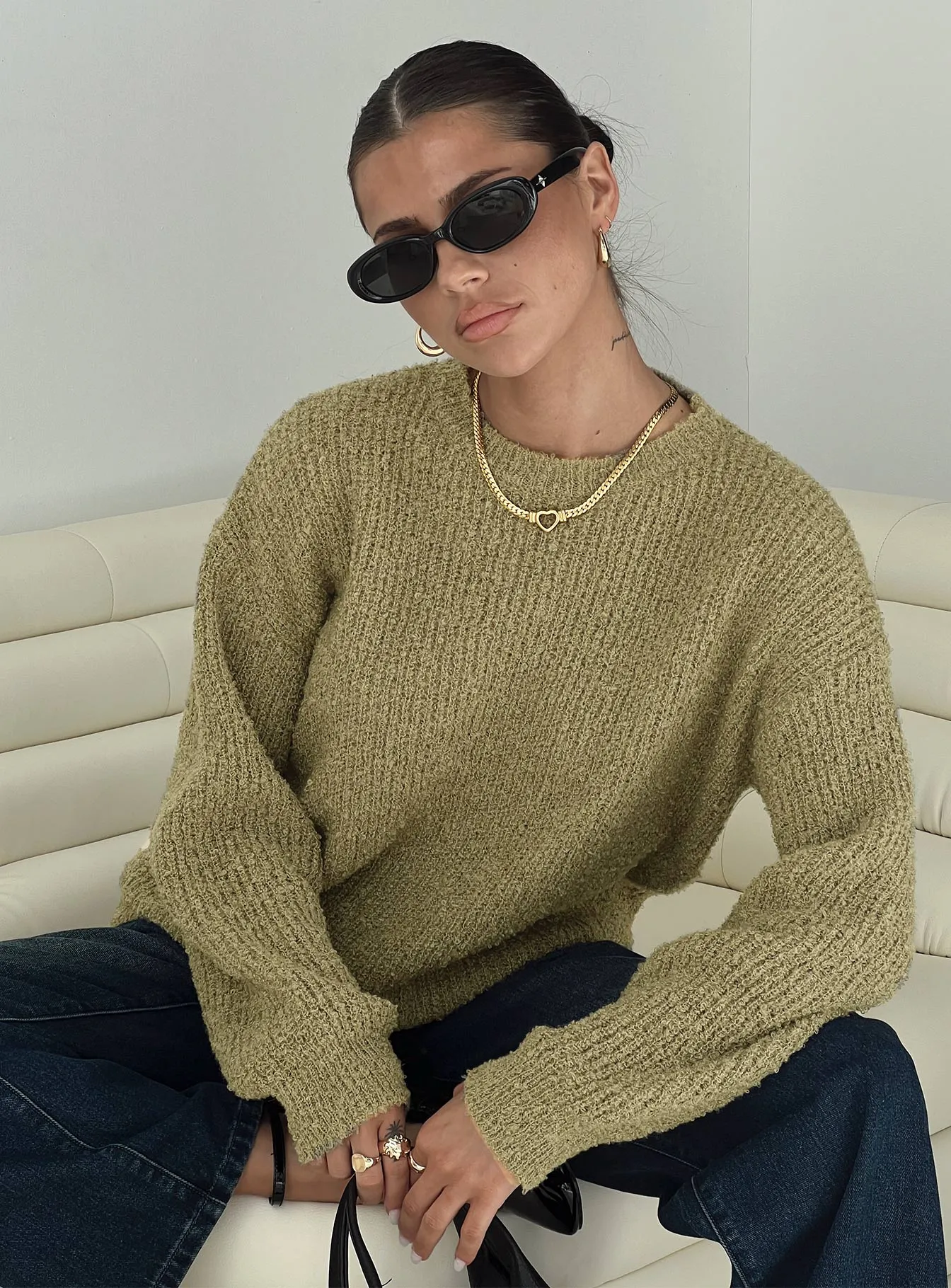 South End Knit Sweater Khaki