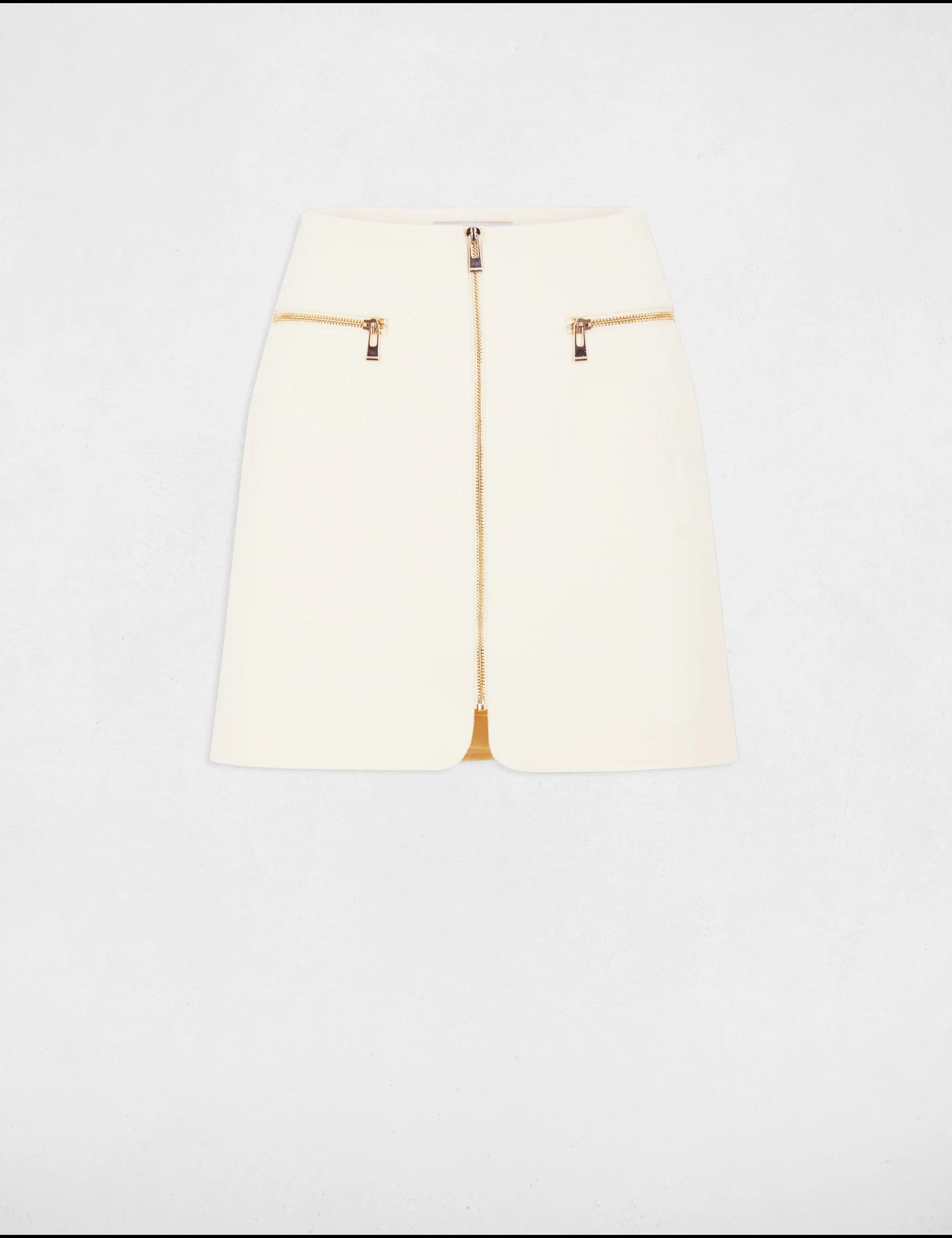 Straight zipped skirt white women