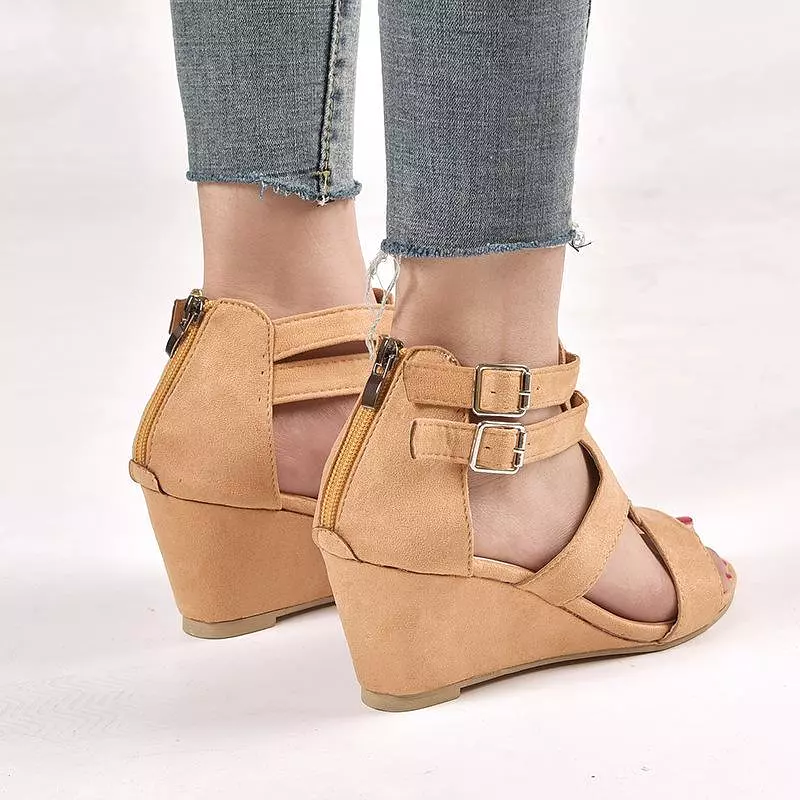 Strap Wedge Sandals