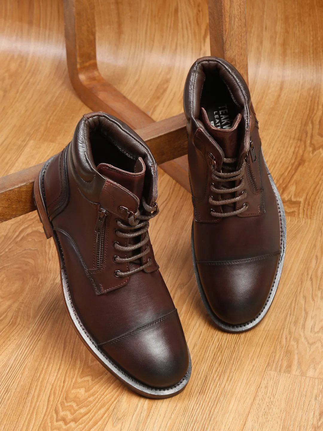 Teakwood Leather Men Lace-up Regular Boot