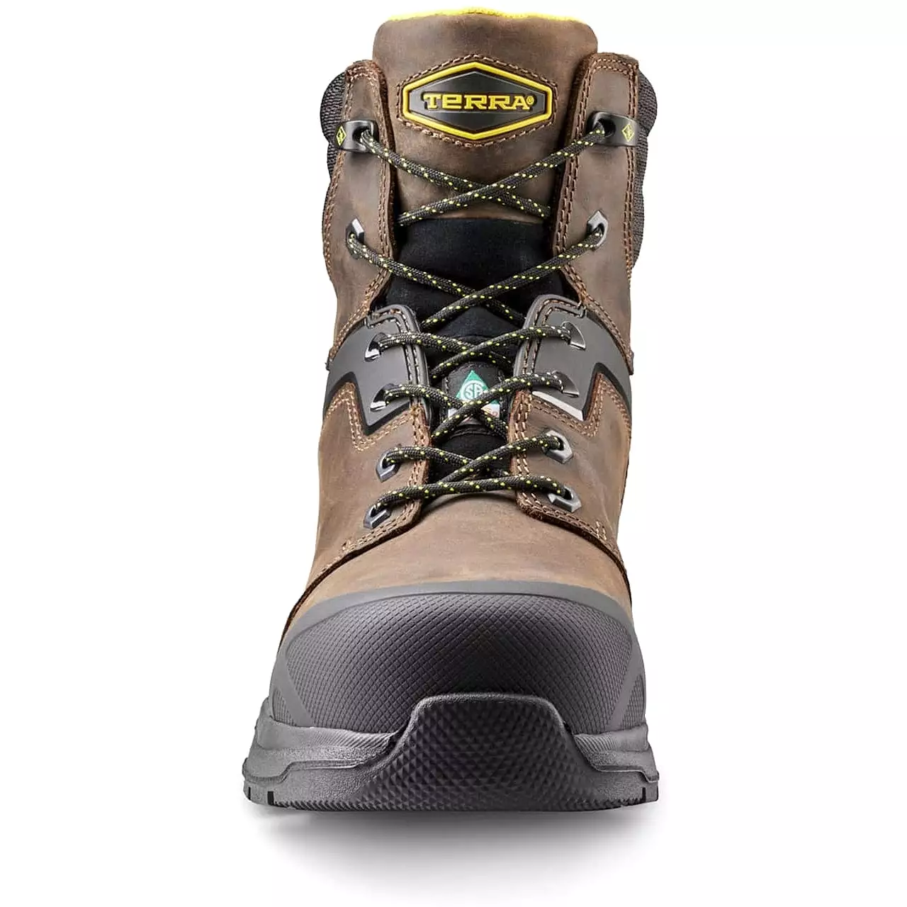 Terra Men's Carbine 6 Comp Toe WP Safety  Work Boot -Brown- 8395BN