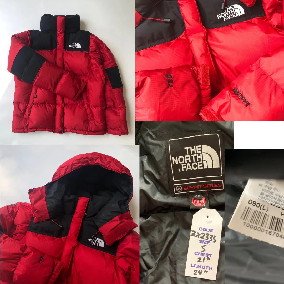 The North Face Baltoro 700 Red/Black Down Puffer Jacket Small