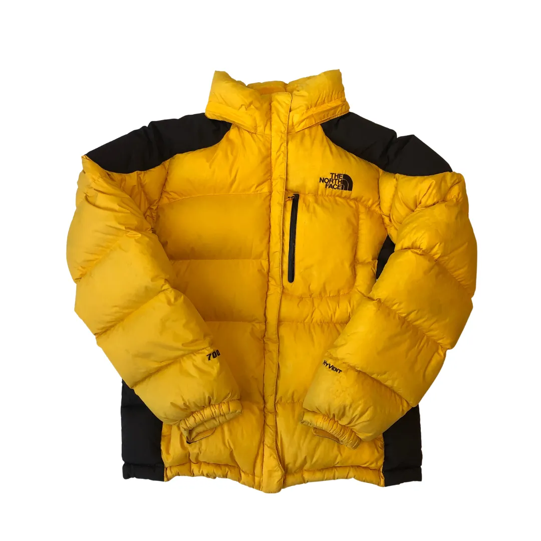 The North Face Hyvent 700 Yellow/Black Down Puffer Jacket Small