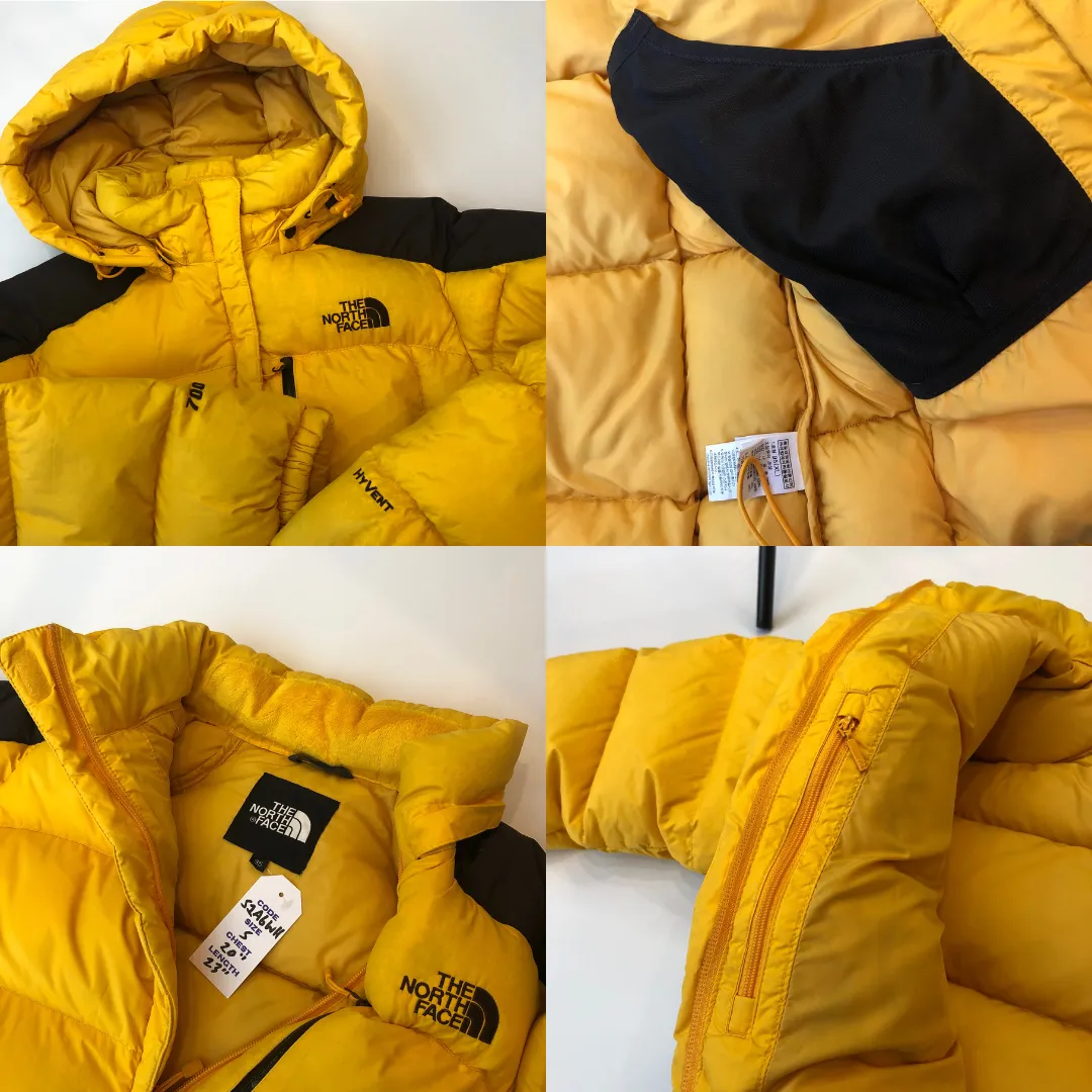 The North Face Hyvent 700 Yellow/Black Down Puffer Jacket Small