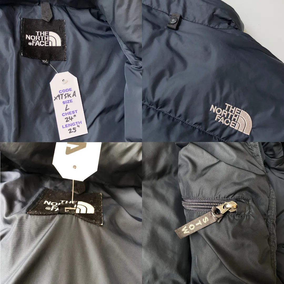 The North Face Nuptse 550 Black Down Puffer Jacket Medium/Large