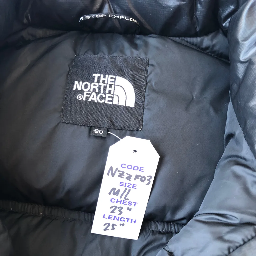 The North Face Nuptse 700 Black Down Puffer Jacket Medium/Large