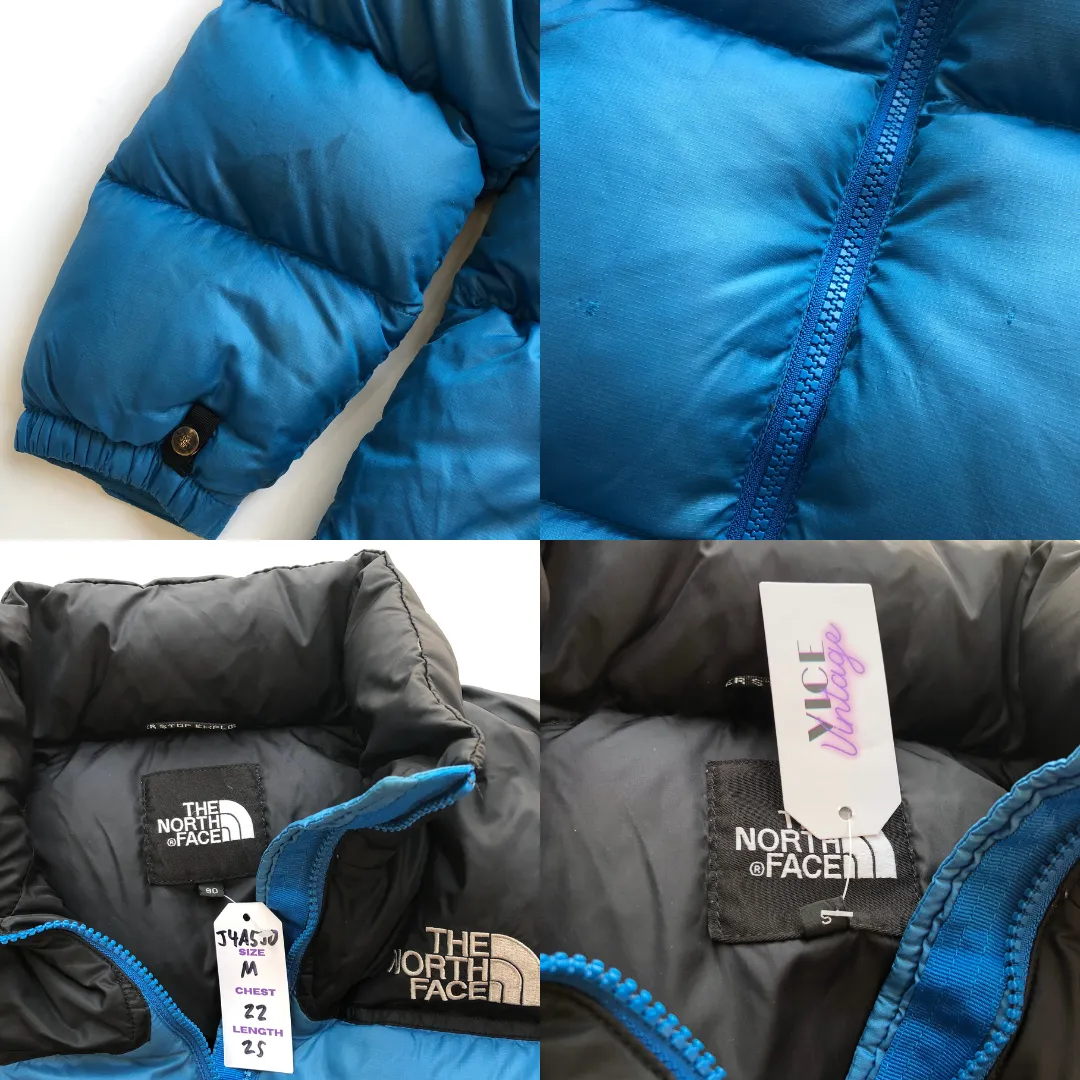 The North Face Nuptse 700 Blue Down Puffer Jacket Small/Medium