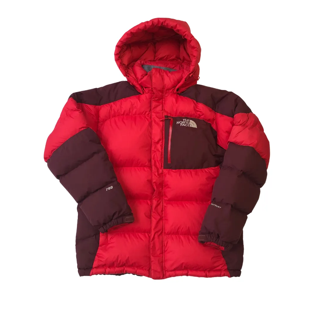 The North Face Nuptse 700 Hyvent Red/Burgundy Down Puffer Jacket Large