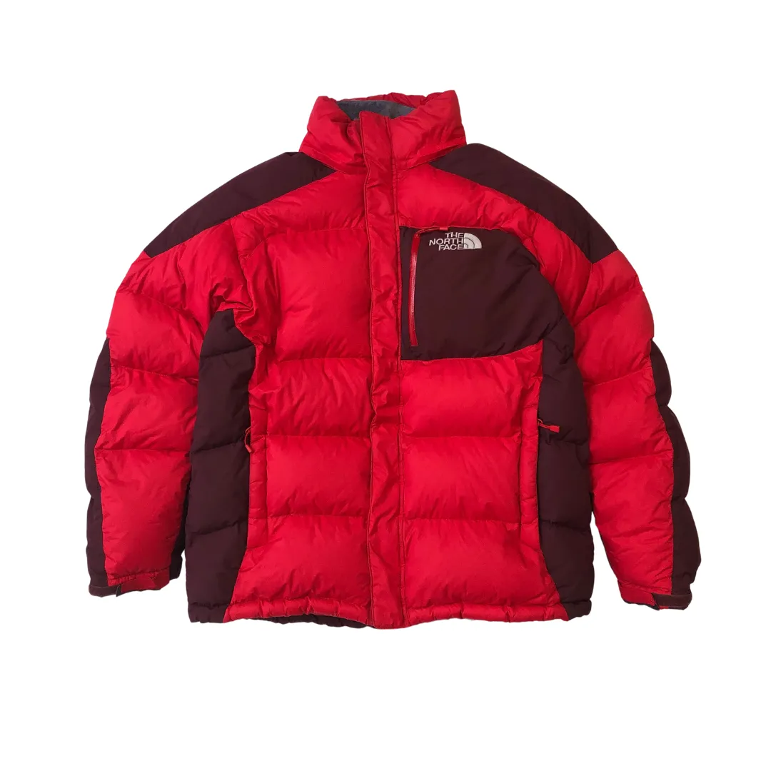 The North Face Nuptse 700 Hyvent Red/Burgundy Down Puffer Jacket Large