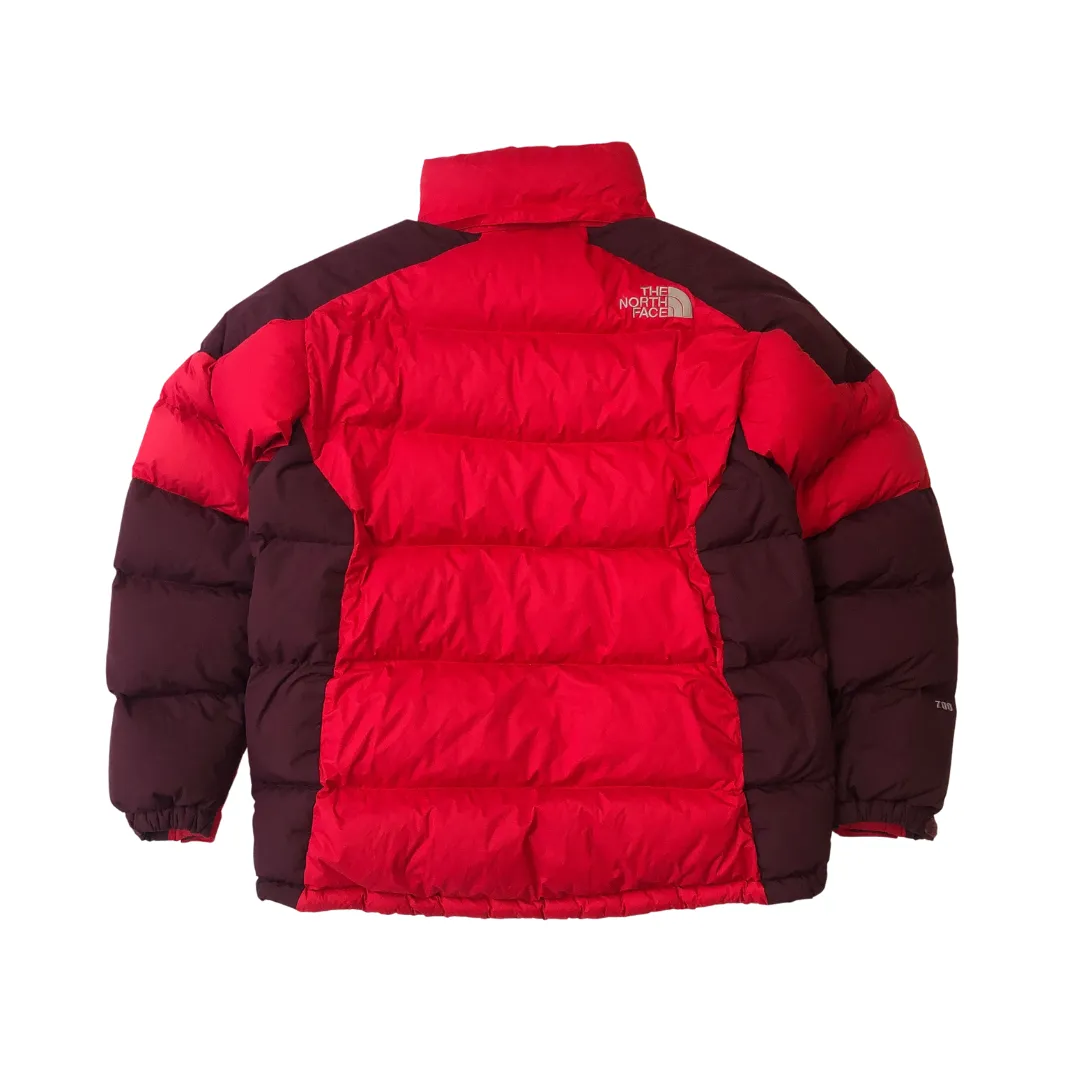 The North Face Nuptse 700 Hyvent Red/Burgundy Down Puffer Jacket Large