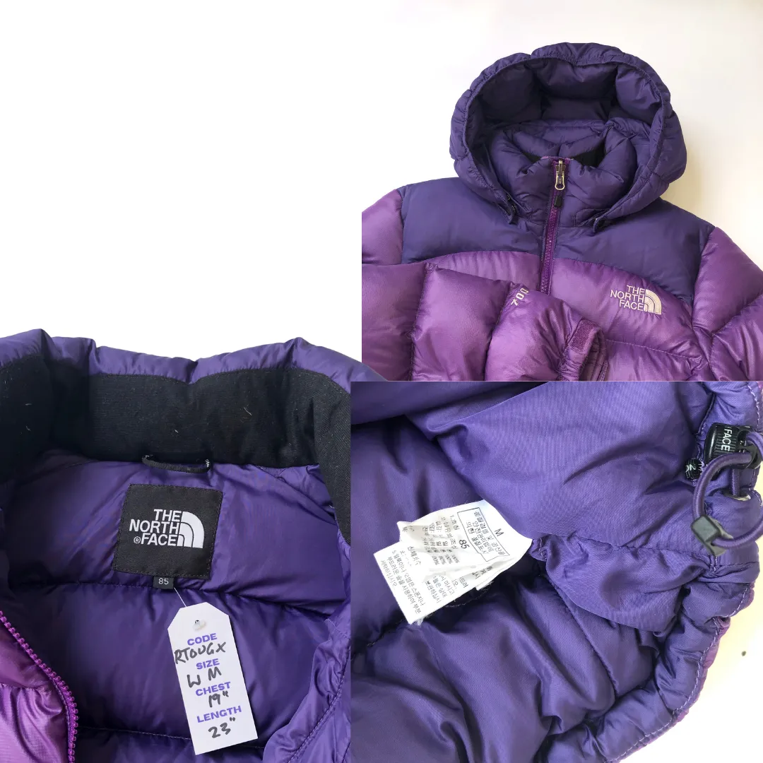 The North Face Nuptse 700 Purple Down Puffer Jacket Women's Medium