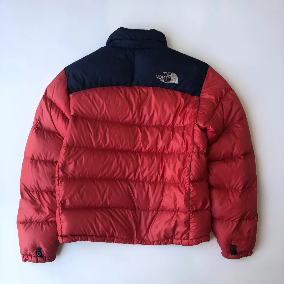 The North Face Nuptse 700 Red/Navy Down Puffer Jacket Medium/Large