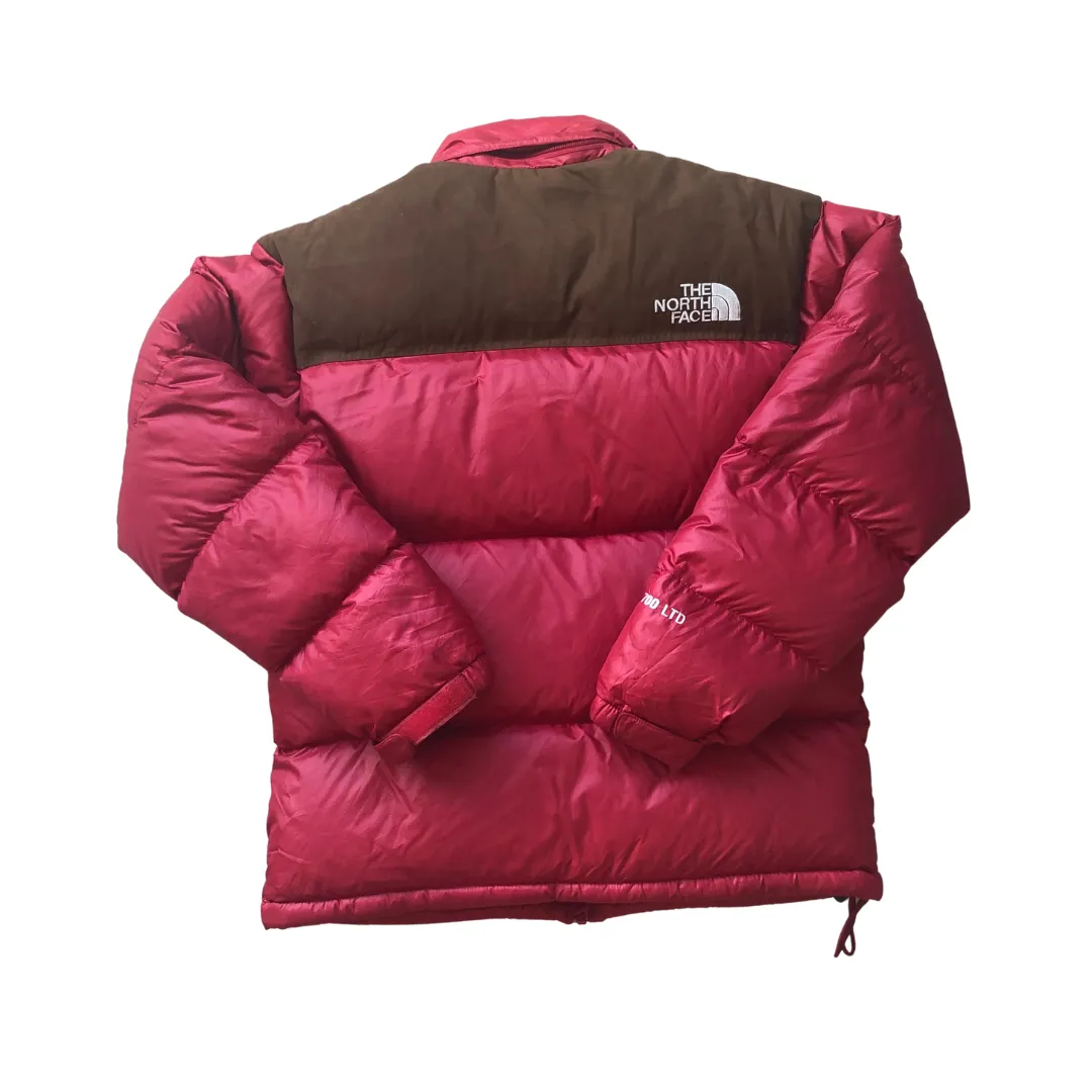 The North Face Nuptse 700 Vintage 1990s Red/Brown Puffer Jacket Small