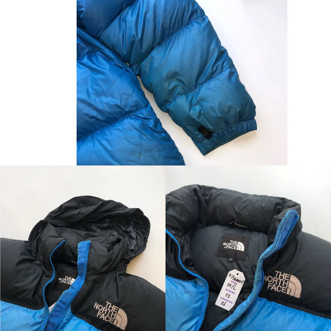 The North Face Nuptse 700 Vintage Blue Down Puffer Jacket Medium/Large