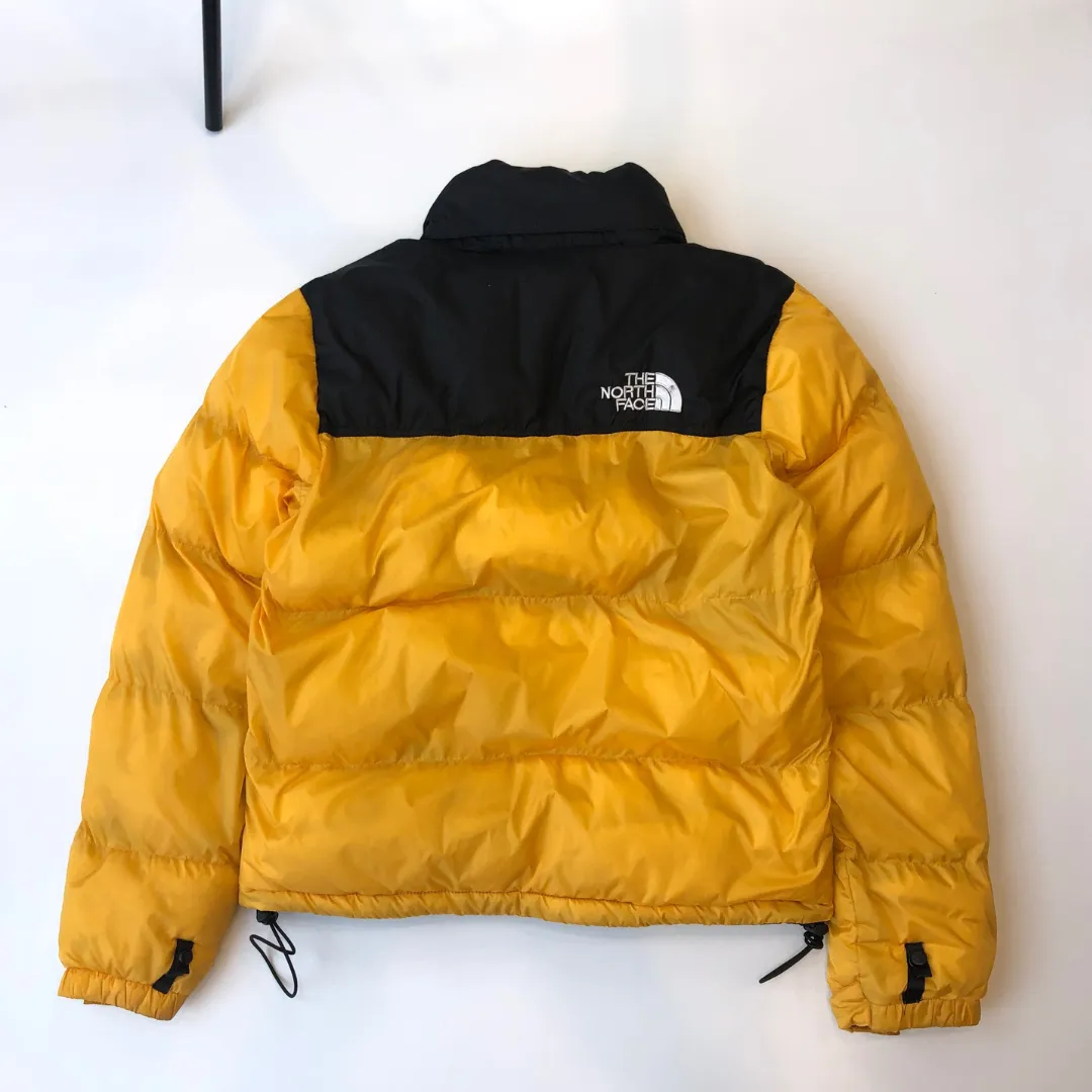 The North Face Nuptse Vintage Yellow/Black Down Puffer Jacket Medium