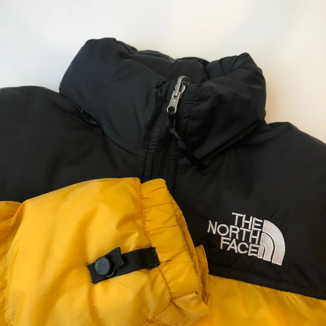 The North Face Nuptse Vintage Yellow/Black Down Puffer Jacket Medium