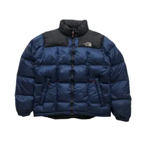 The North Face Summit Series Nuptse 800 Black/Navy Down Puffer Jacket Medium