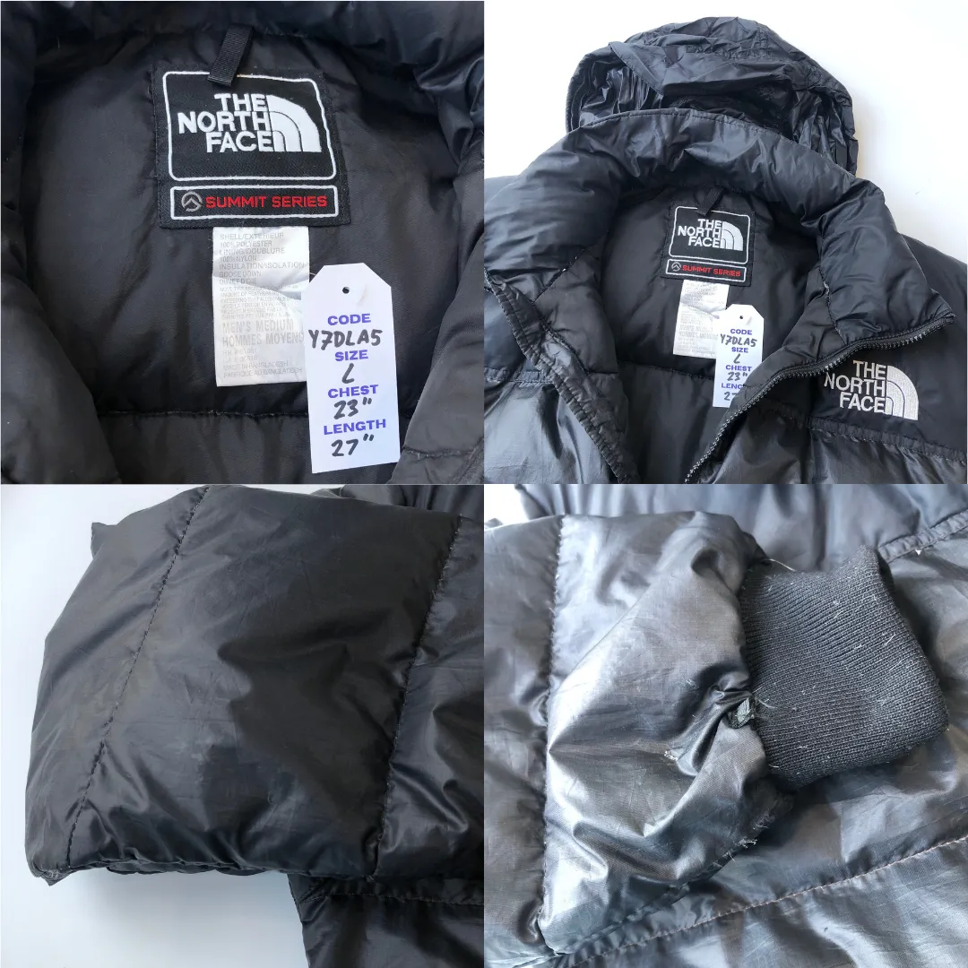 The North Face Summit Series Nuptse 900 Black Down Puffer Jacket Large