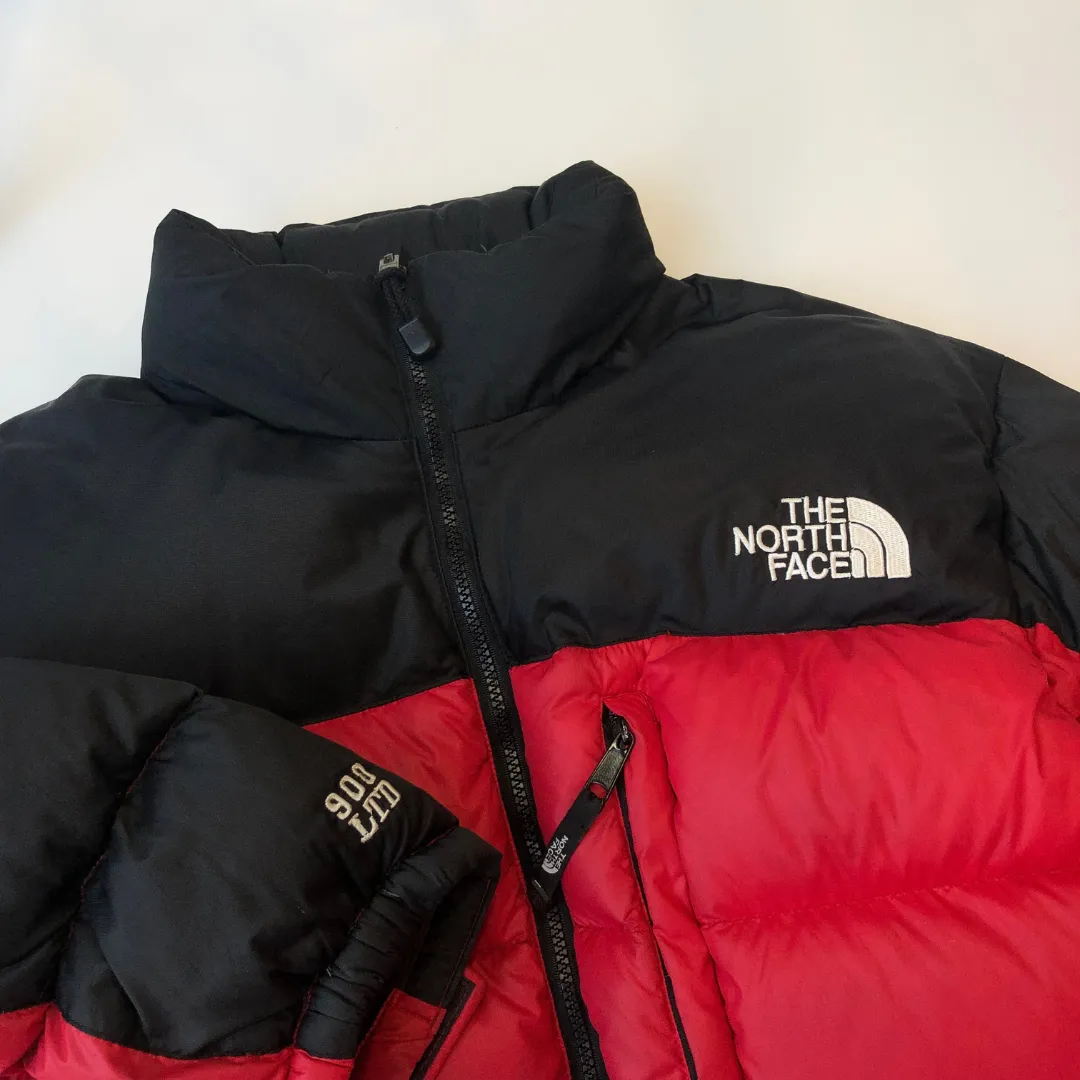 The North Face Summit Series Nuptse Red/Black Down Puffer Jacket Large