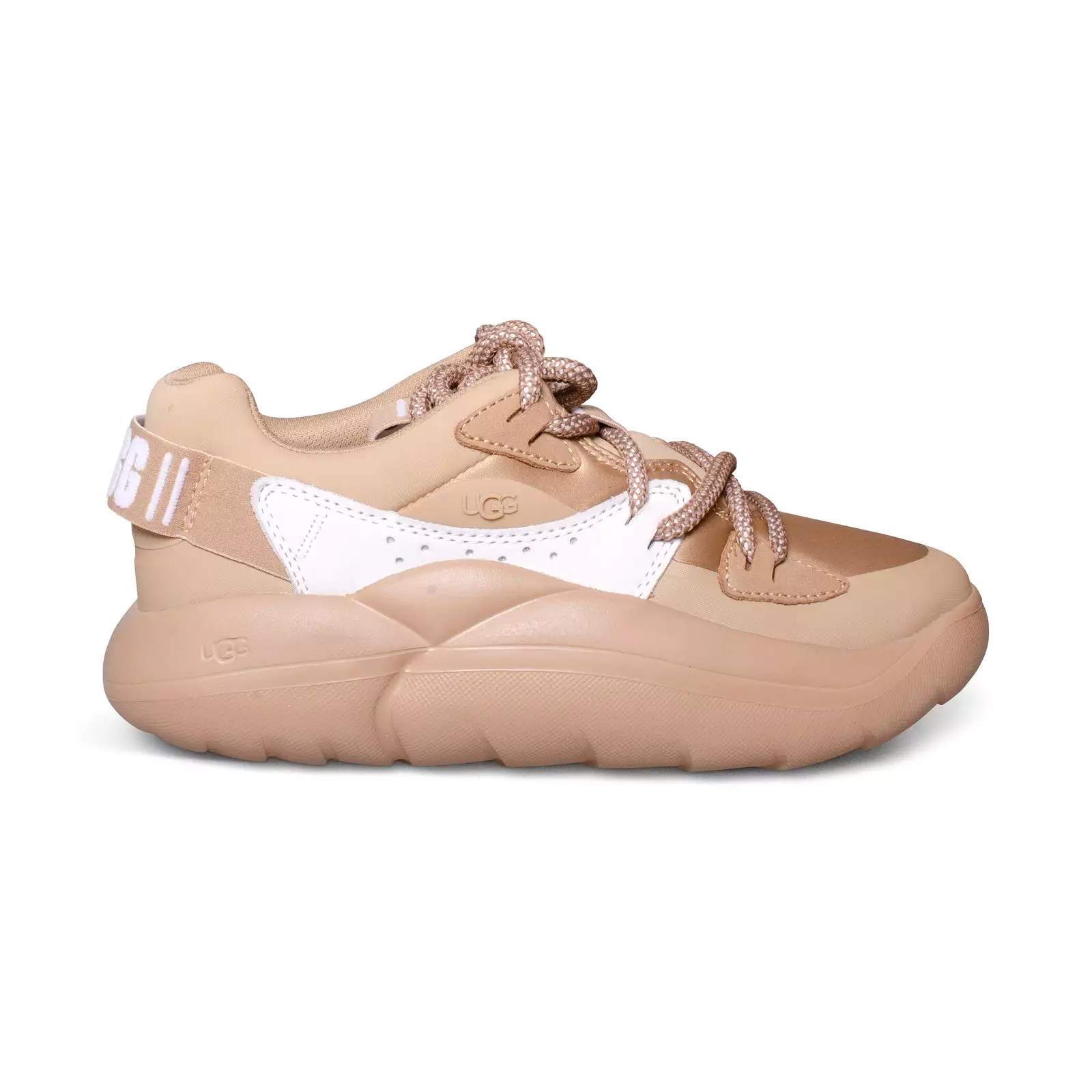 UGG La Cloud Lace Sand / White Sneakers - Women's