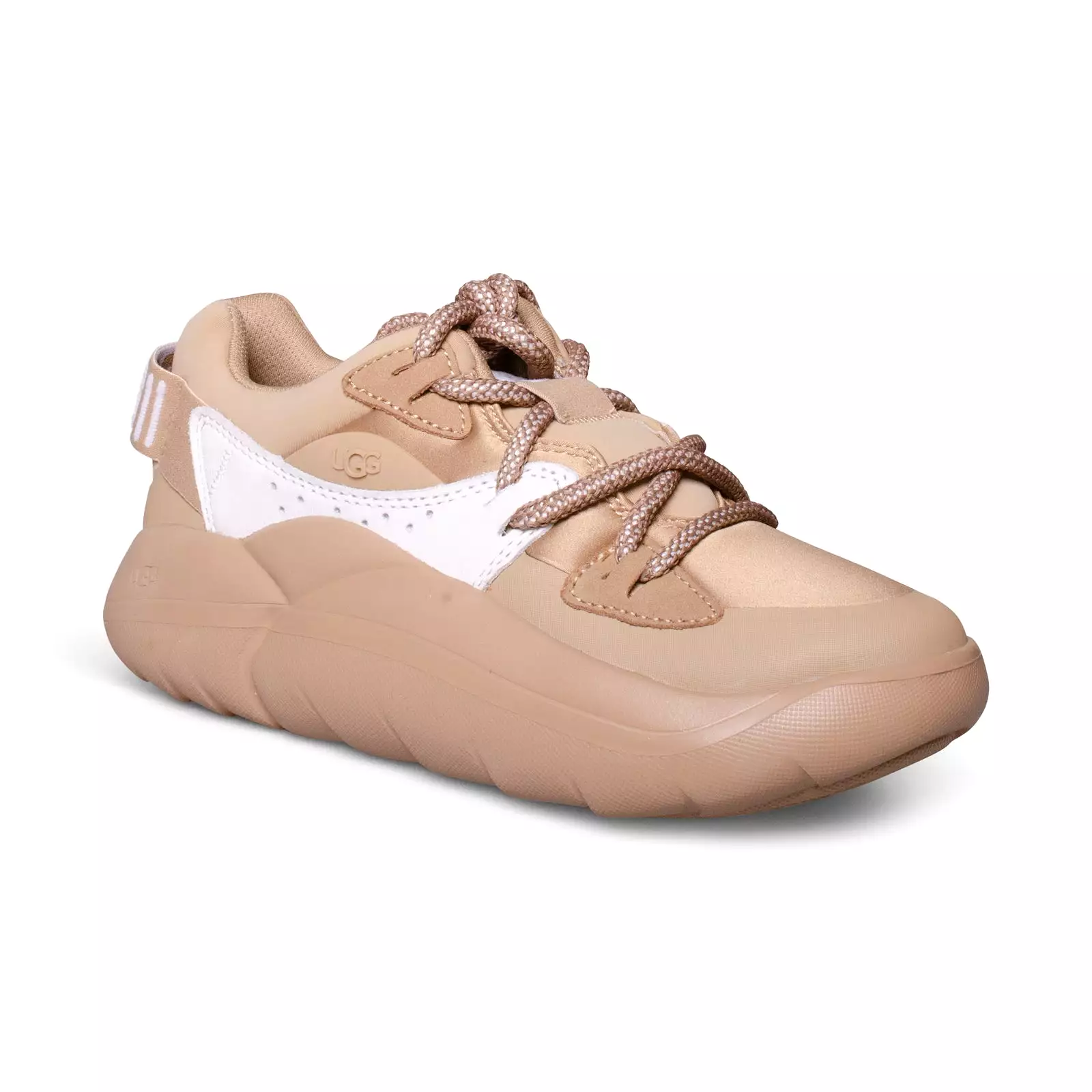 UGG La Cloud Lace Sand / White Sneakers - Women's