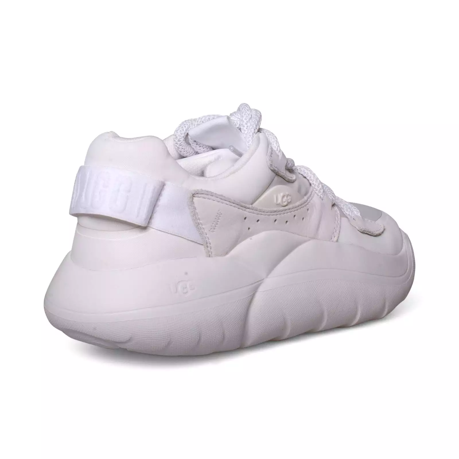 UGG La Cloud Lace White Sneakers - Women's