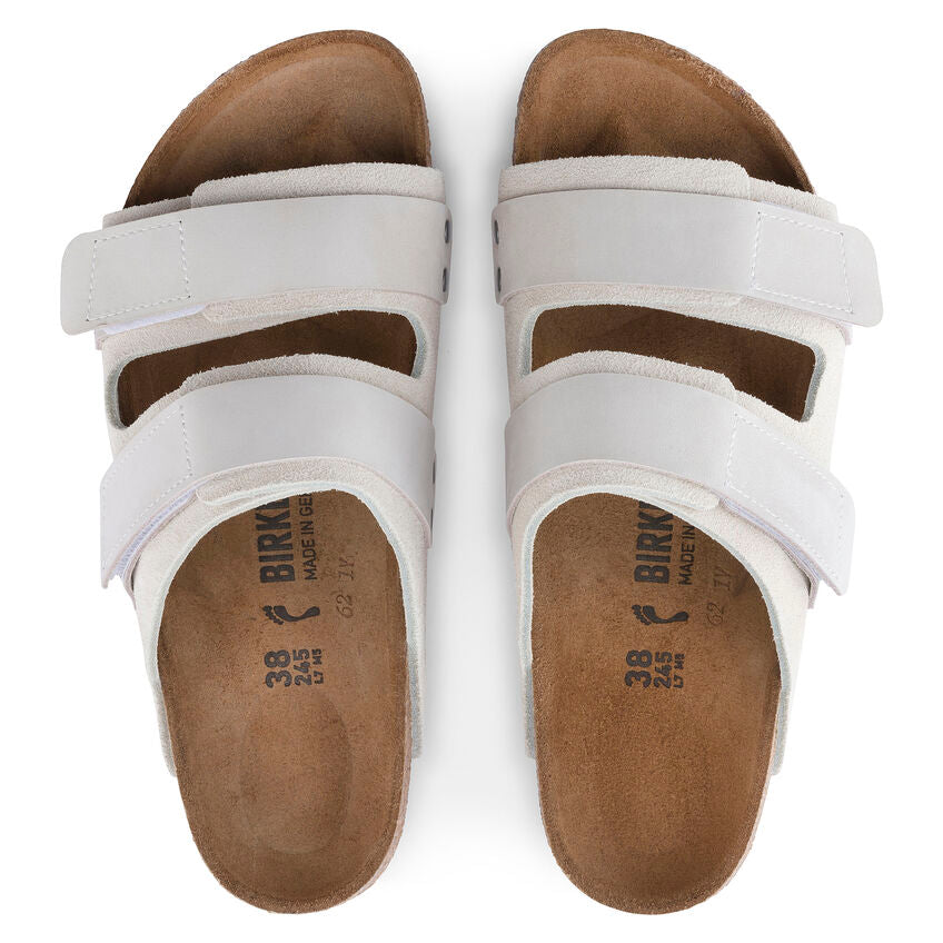 Uji Women - Antique White Suede Nubuck||Uji pour femmes - Suède nubuck blanc antique