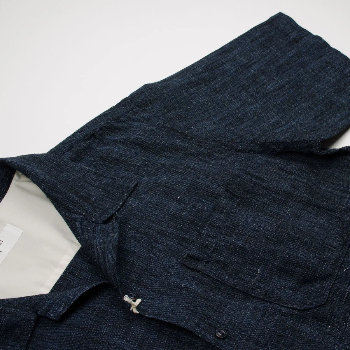 Universal Works - Camp Shirt Yokohama Cotton Linen - Indigo