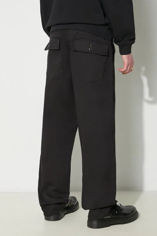 Universal Works cotton trousers Fatigue Pant black color 132.BLACK