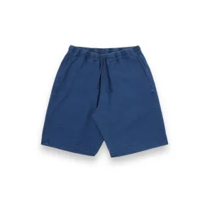 Universal Works Lumber Short Indigo Seersucker 30723 washed indigo