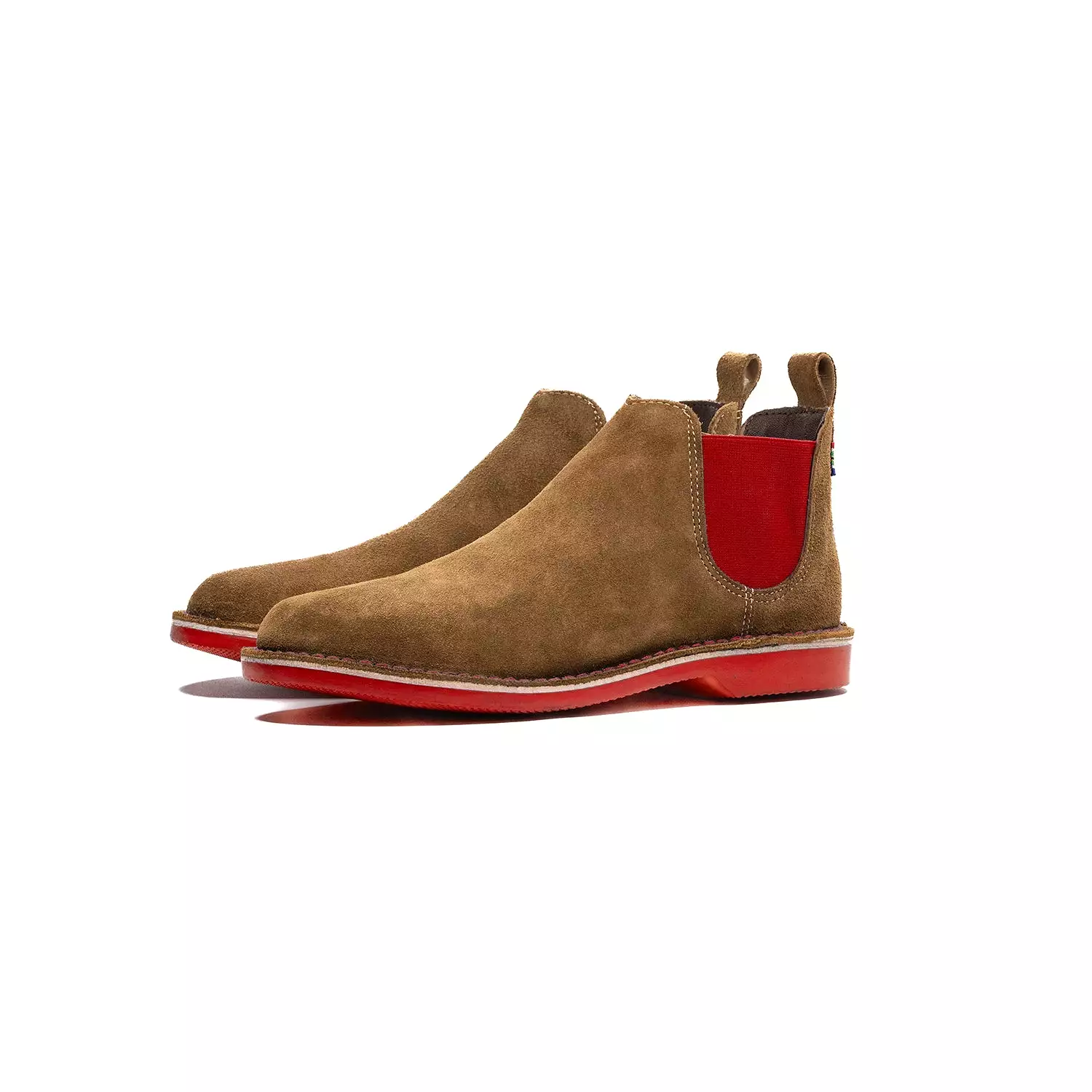 VELDSKOEN CHELSEA BOOT PINOTAGE (RED SOLE)