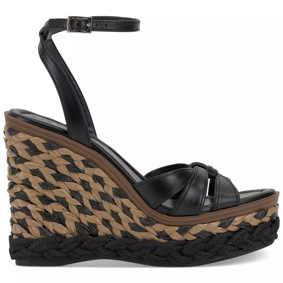 Vince Camuto Womens Phoenixx Leather Ankle Strap Wedge Sandals