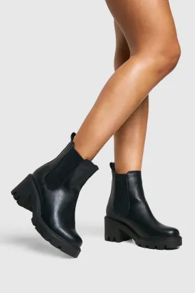 Wide Width Chunky Chelsea Boots