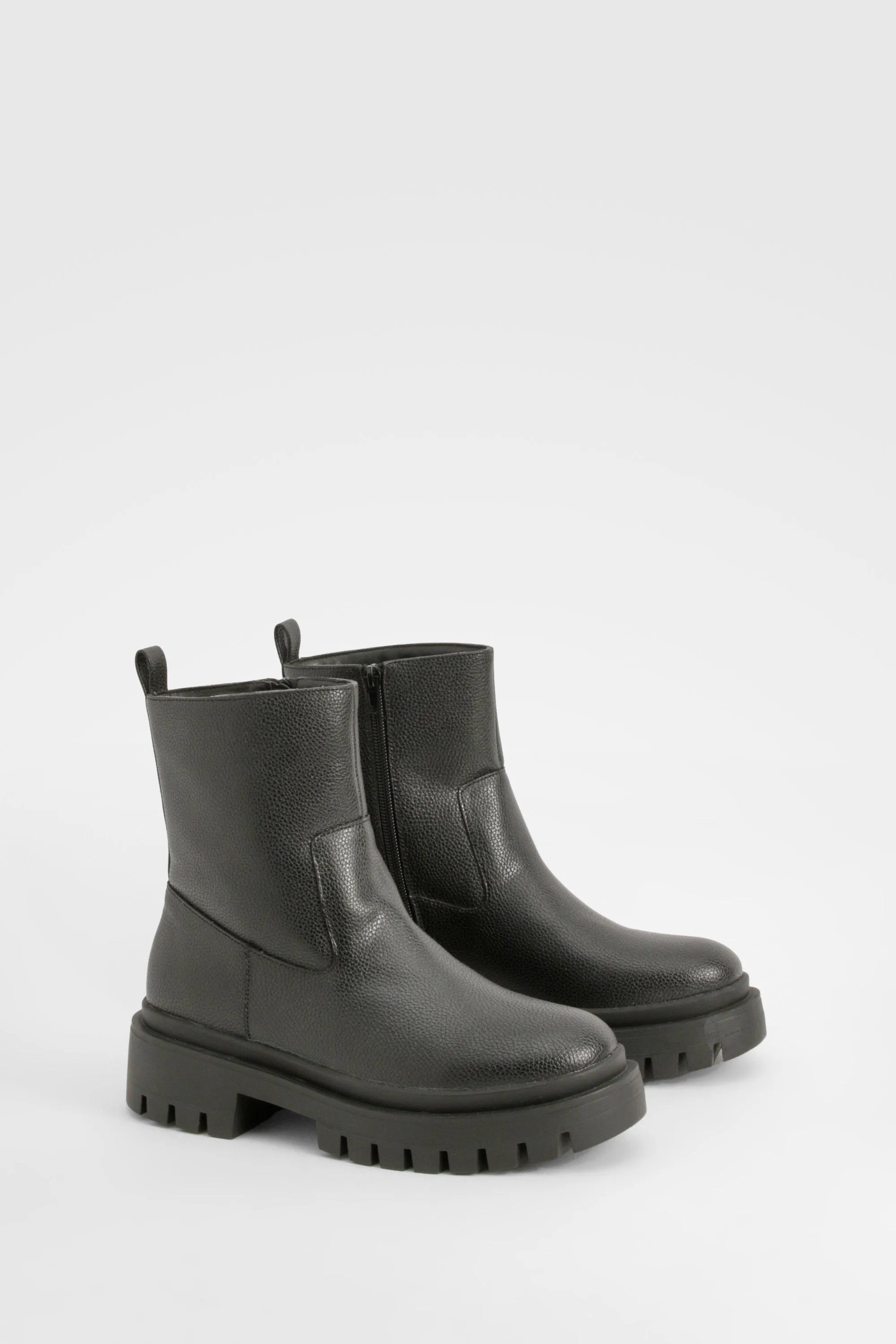 Wide Width Chunky Panel Detail Chelsea Boots