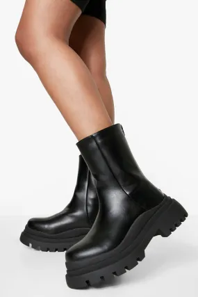 Wide Width Chunky Wave Sole Boot