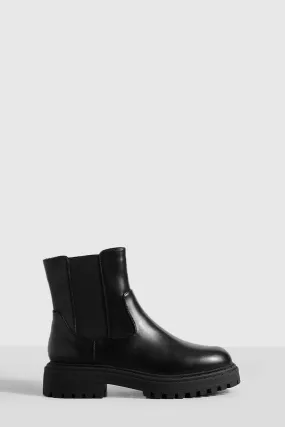 Wide Width Double Panel Chelsea Boots