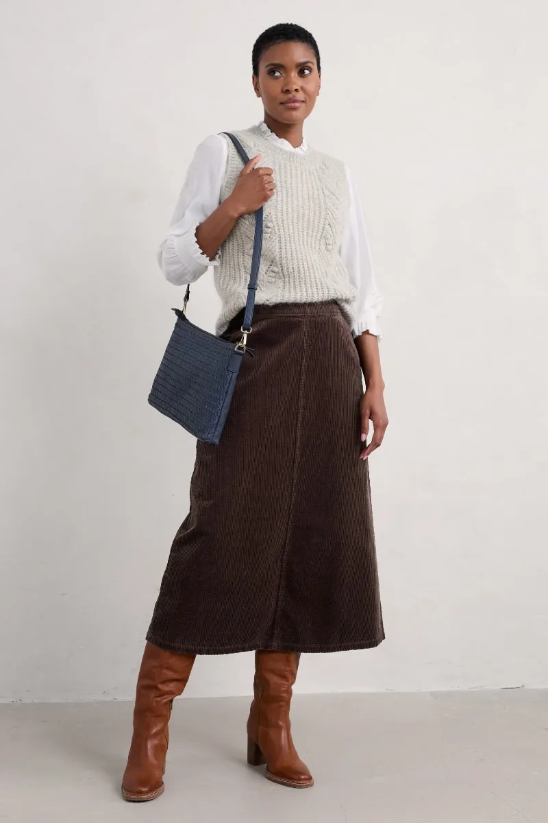 Window Wren Cord Midi Skirt