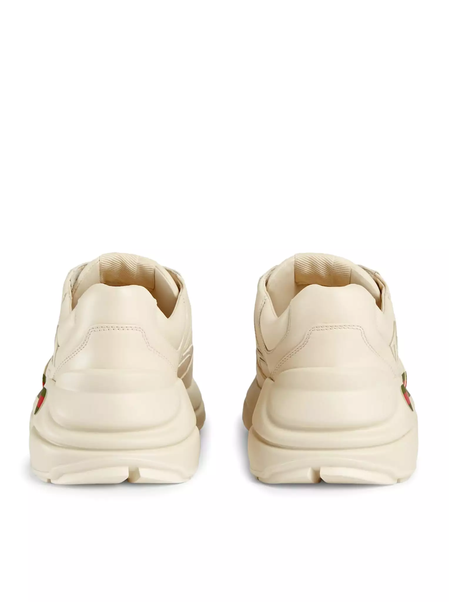 WOMEN`S RHYTON SNEAKERS IN LEATHER WITH GUCCI LOGO