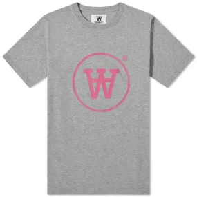 Wood Wood Aa Ace Logo T-ShirtGrey & Pink