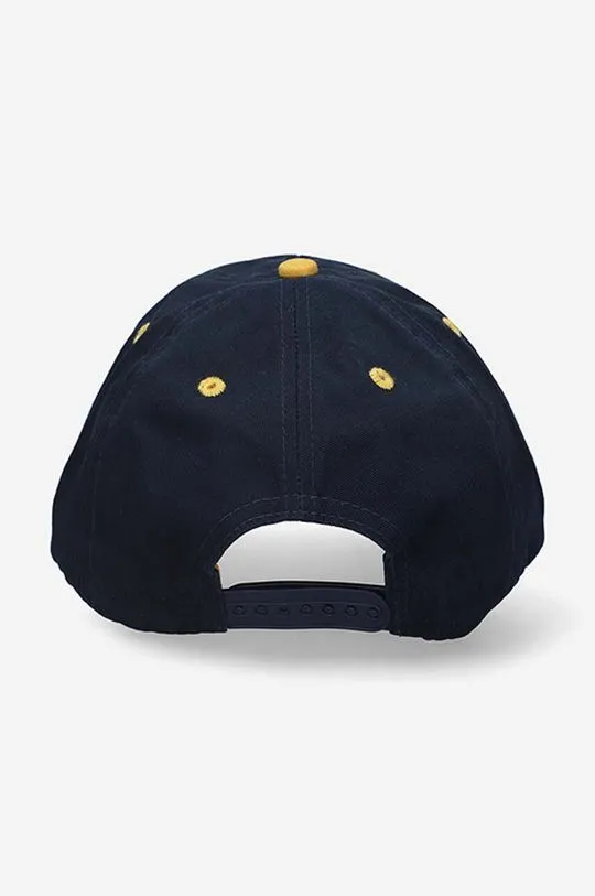 Wood Wood cotton baseball cap Brian navy blue color