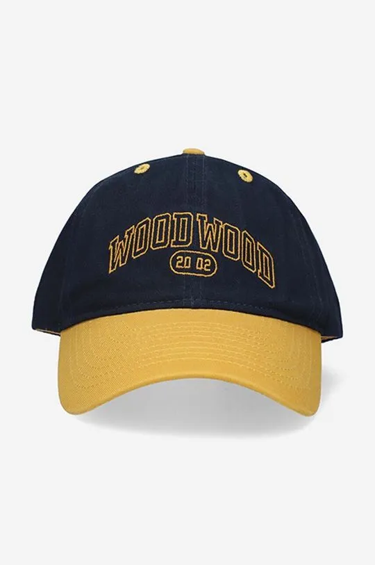 Wood Wood cotton baseball cap Brian navy blue color