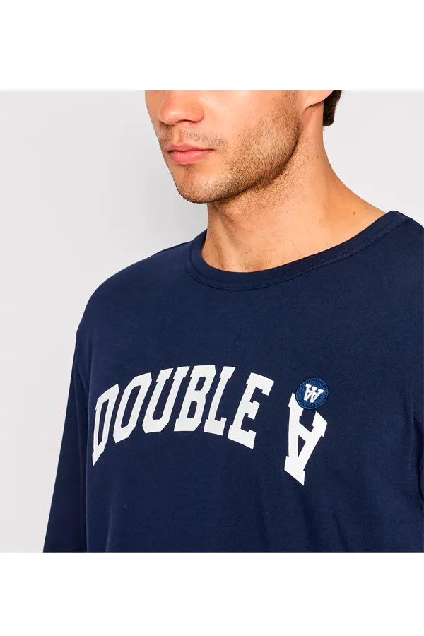 Wood Wood Double A Patch L/S Tee Navy