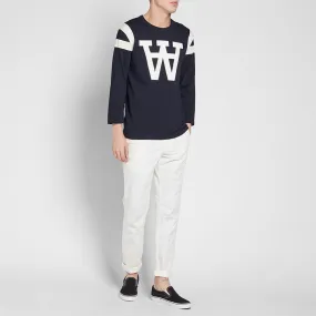 Wood Wood Long Sleeve William TeeNavy