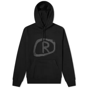 Wood Wood R Print Ian HoodieBlack