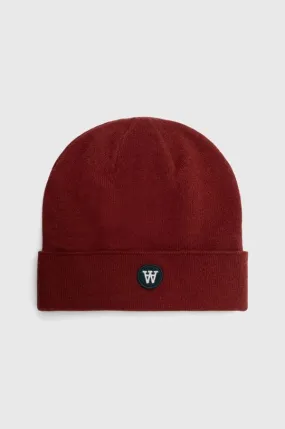 Wood Wood wool beanie red color