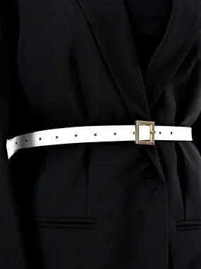 Wrapped Buckle Thin Belt